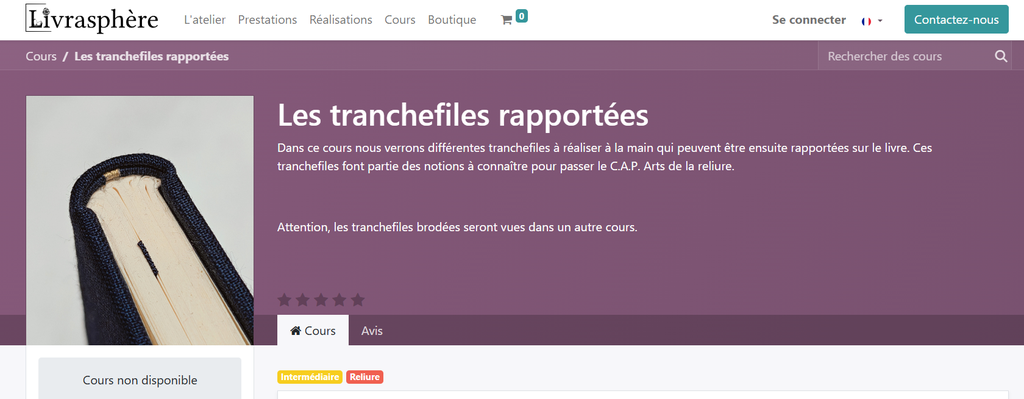 Cours en ligne "Les tranchefiles rapportées"
