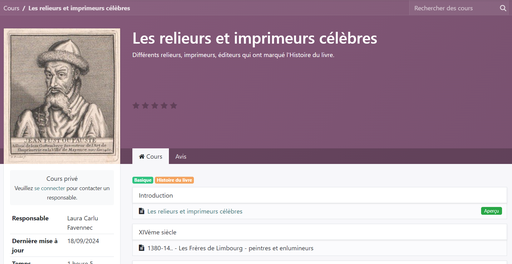 [cours.les-relieurs-et-imprimeurs-celebres] Cours en ligne "Les relieurs et imprimeurs célèbres"