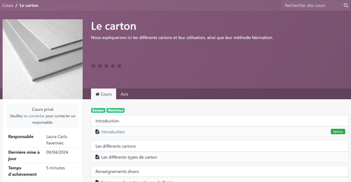[cours.le-carton] Cours en ligne "Le carton"