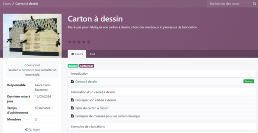 [cours.carton-a-dessin] Cours en ligne "Carton à dessin"